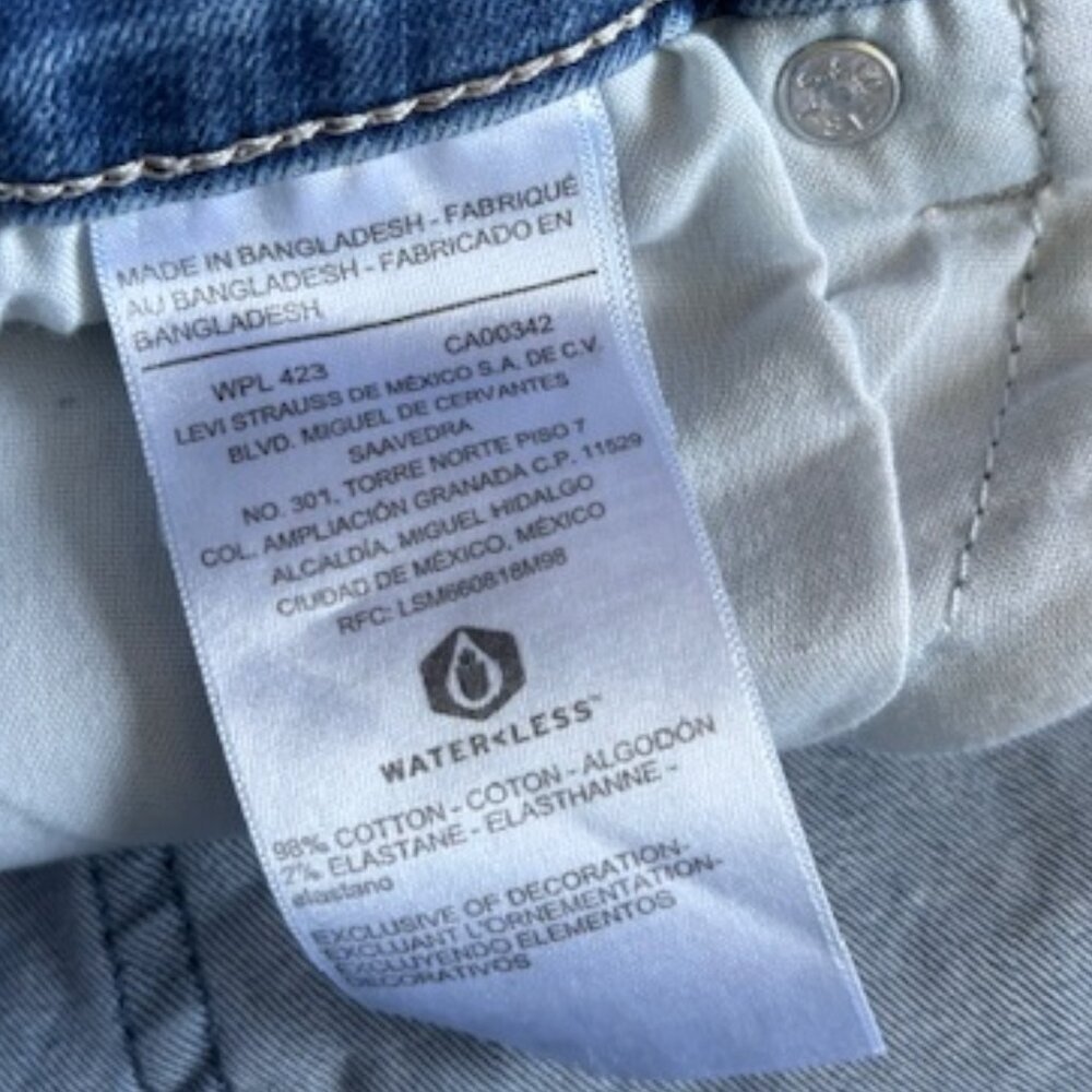Levi's® Original Fit High Rise Women's Shorts Plus Size 22 - Picture 5 of 5